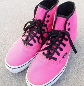 Vans Pink High Top shoes🎵